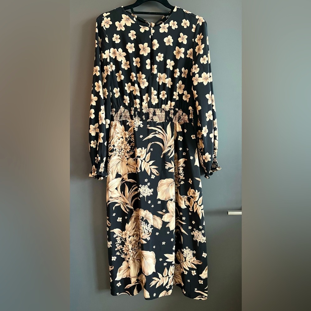 ZARA Floral Midi Dress - MEDIUM